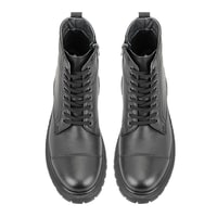 Antonio Siyah Erkek Fermuarlı Deri Bot