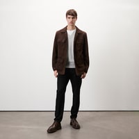 Arnie Kahve Erkek Süet Deri Ceket