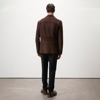 Arnie Kahve Erkek Süet Deri Ceket