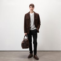 Arnie Kahve Erkek Süet Deri Ceket