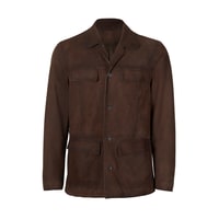 Arnie Kahve Erkek Süet Deri Ceket