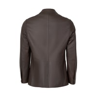 Auburn Kahverengi Erkek Deri Blazer Ceket