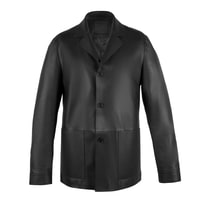 Auburn Siyah Erkek Deri Blazer Ceket