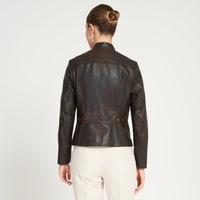 Audrey Kahve Kadın Deri Ceket