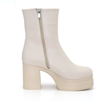 Aurel Krem Kadin Platform Topuklu Bot