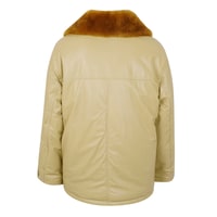 Auren Yeşil Kadın Deri Puffer Mont