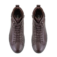 Axel Kahve Erkek Fermuarlı Deri Bot