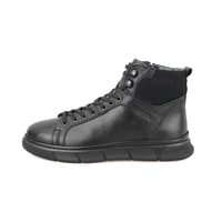 Axel Siyah Erkek Fermuarlı Deri Bot