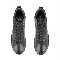 Axel Siyah Erkek Fermuarlı Deri Bot