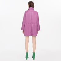 Ayiana Mor Kadın Deri Puffer Kaban