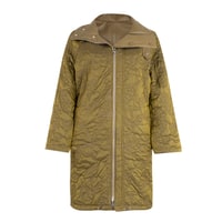 Azia Haki Kadın Çift Taraflı Deri Trençkot