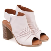 Baily Pudra Kadın Topuklu Deri Sandalet