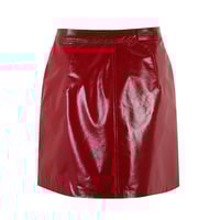 Barretta Kırmızı Kadın Rugan Deri Etek