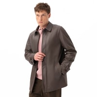 Bastion Kahve Erkek Deri Palto