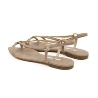 Bej Kadın Deri Sandalet