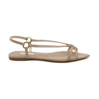Bej Kadın Deri Sandalet