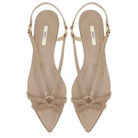 Bej Kadın Deri Sandalet