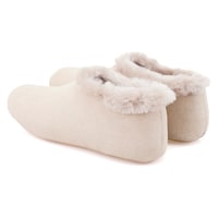 Bej Kadın Fluffy Yünlü Patik