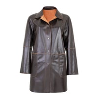 Bena Konyak Kadın Çift Taraflı Süet Deri Pardösü