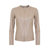 Bienna Bej Kadın Panelli Deri Ceket