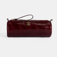 Bordo Deri Kalemlik/Tıraş/Makyaj Çantası