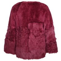 Bordo Enriqua Kadın Kürk Mont