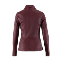 Bordo Kadın Deri Ceket