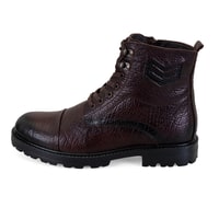 Bradyn Kahve Erkek Fermuarlı Deri Bot
