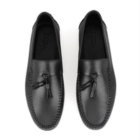 Brendan Siyah Erkek Deri Loafer