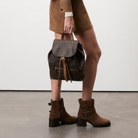 Brices Kemer Aksesuarlı Taba Kadın Topuklu Süet Bot