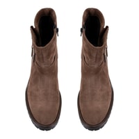 Brices Kemer Aksesuarlı Taba Kadın Topuklu Süet Bot