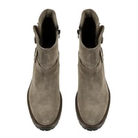 Brices Kemer Aksesuarlı Vizon Kadın Topuklu Süet Bot