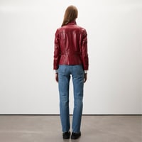 Briellen Kırmızı Kadın Deri Mont