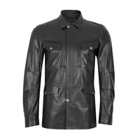 Briton Koyu Kahve Erkek Deri Mont