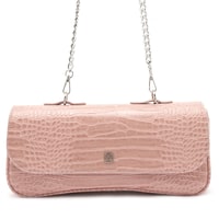 Buagetti Bej Kadın Kroko Baskılı Omuz Çantası