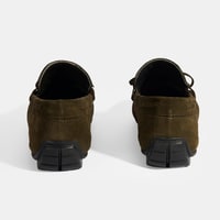 Calandra Haki Erkek Bağcık Detaylı Slip-On Süet Loafer