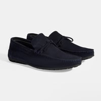 Calandra Lacivert Erkek Bağcık Detaylı Slip-On Süet Loafer