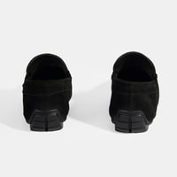 Calandra Siyah Erkek Bağcık Detaylı Slip-On Süet Loafer