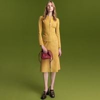 Caliana Sarı Kadın Süet Deri Etek