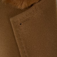 Capella Kahve Kadın Kürk Yakalı Pardösü