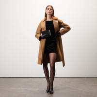 Capella Kahve Kadın Kürk Yakalı Pardösü