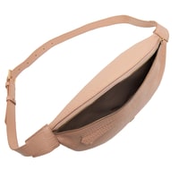 Carol Bej Kadın Kroko Baskılı Deri Bel Çantası