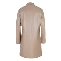 Catori Bej Kadın Deri Trençkot