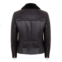 Chailyn Siyah Kadın Kürk Biker 