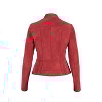 Chantoya Kırmızı Kadın Süet Ceket