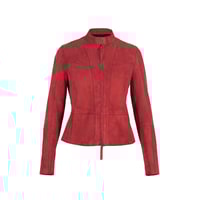 Chantoya Kırmızı Kadın Süet Ceket