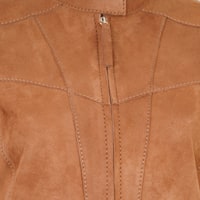 Chantoya Taba Kadın Biker Süet Deri Ceket