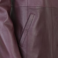 Cherlin Bordo Kadın Deri Mont