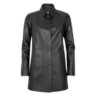 Cherlin Siyah Kadın Deri Mont