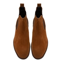 Coleta Kahve Erkek Yandan Lastikli Süet Deri Chelsea Bot
